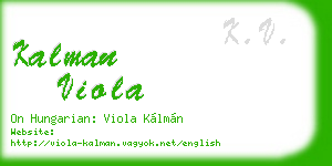 kalman viola business card