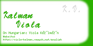 kalman viola business card